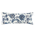 Jaipur Serenity Sky Blue Floral Embroidered Lumbar Cushion - daals