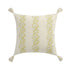 Jasmina Cream Floral Embroidered Linen Blend Tassel Cushion - daals