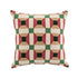 Knox Pink Green & Beige Crewelwork Wool Embroidered Cushion - daals