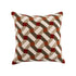 Knox Rust Olive & Beige Crewelwork Wool Embroidered Cushion - daals