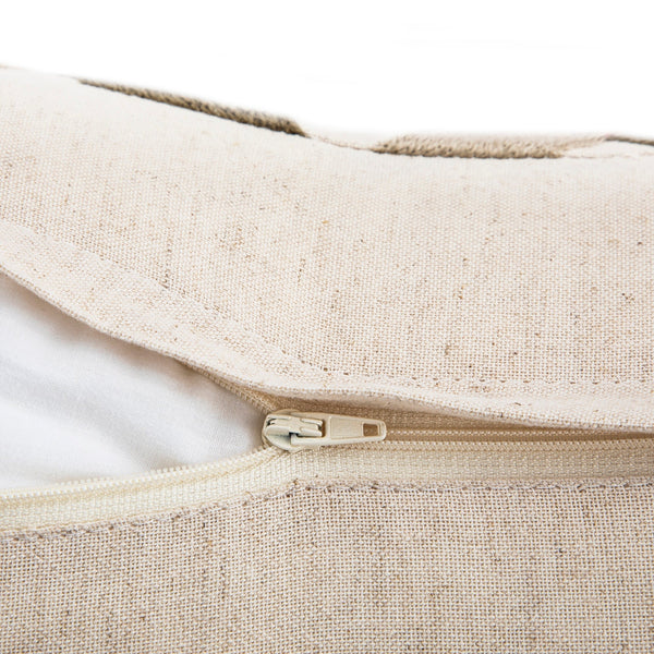 Knox Rust Olive & Beige Crewelwork Wool Embroidered Cushion