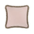 Kyra Blush Pink Linen Fringed Cushion - daals