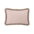 Kyra Blush Pink Linen Fringed Rectangular Cushion - daals