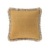 Kyra Dijon Yellow Linen Fringed Cushion - daals