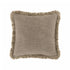 Kyra Mushroom Grey Linen Fringed Cushion - daals