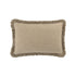 Kyra Oatmeal Linen Fringed Rectangular Cushion - daals