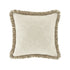 Kyra Floral Printed Linen Fringed Cushion - daals