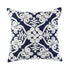 Indigo Collection Lucia Hand Embroidered Swirl Cushion - daals