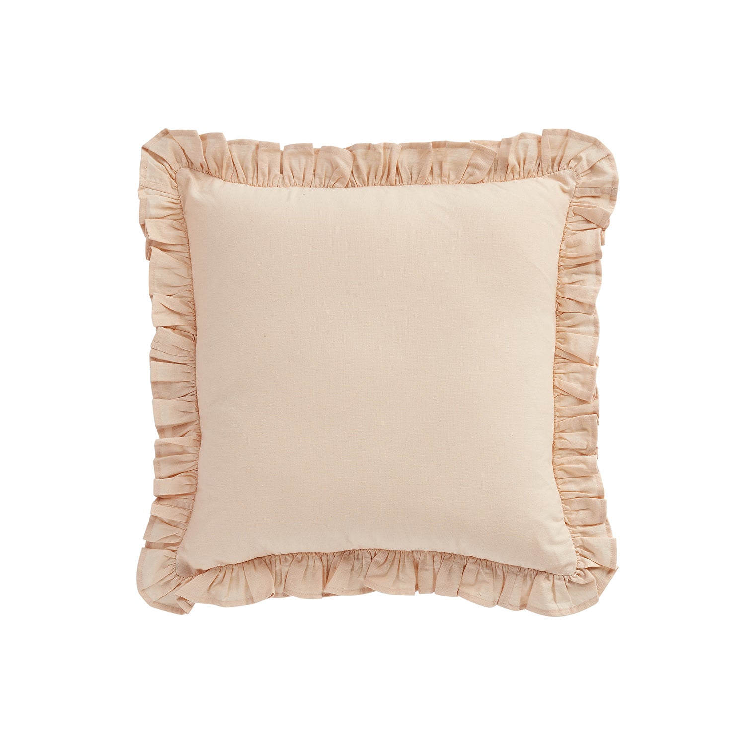 Lucinda Peach Melba Ruffle Linen Blend Cushion