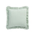 Lucinda Seafoam Green Ruffle Linen Blend Cushion - daals