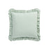 Lucinda Seafoam Green Ruffle Linen Blend Cushion