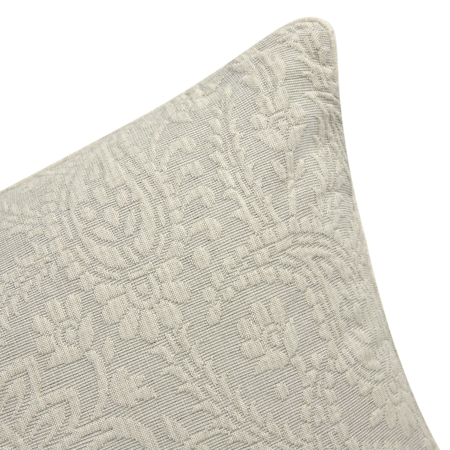 Madeleine Grey Paisley Jacquard Cotton Cushion