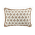 Maison Neutral Betsy Jute Floral Fringed Rectangular Cushion