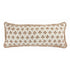 Maison Neutral Betsy Jute Floral Fringed Lumbar Cushion
