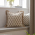 Maison Neutral Betsy Jute Floral Fringed Cushion