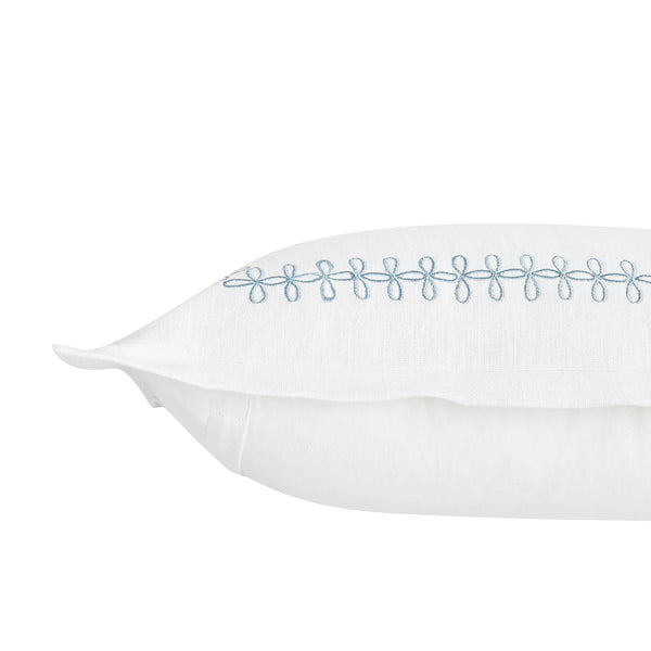 Milano Air Force Blue Knot Embroidered Cotton Cushion