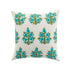 Indra Mughal Cyan Wool Embroidered Cushion - daals