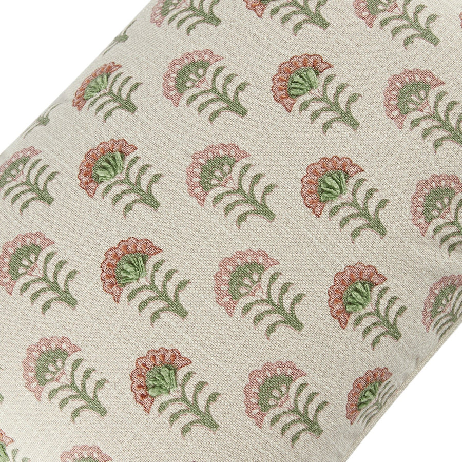 Nazaar Kaleido Pink Bloom Cotton Duck Rectangular Cushion