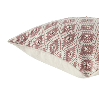 Nazaar Dusky Pink Floral Tessela Cotton Duck Cushion