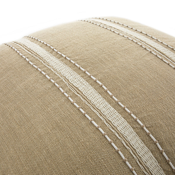 Pembroke Stripe 100% Linen Oatmeal Cushion