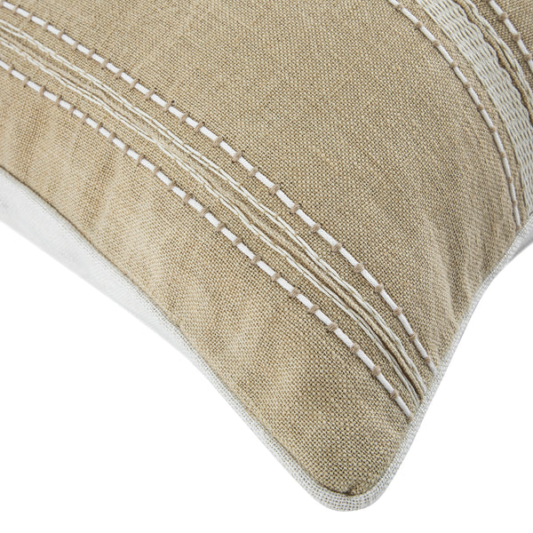 Pembroke Stripe 100% Linen Oatmeal Cushion
