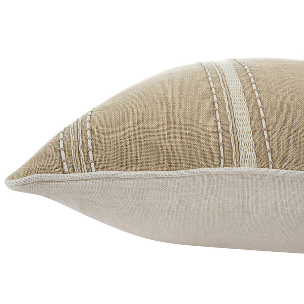 Pembroke Stripe 100% Linen Oatmeal Cushion