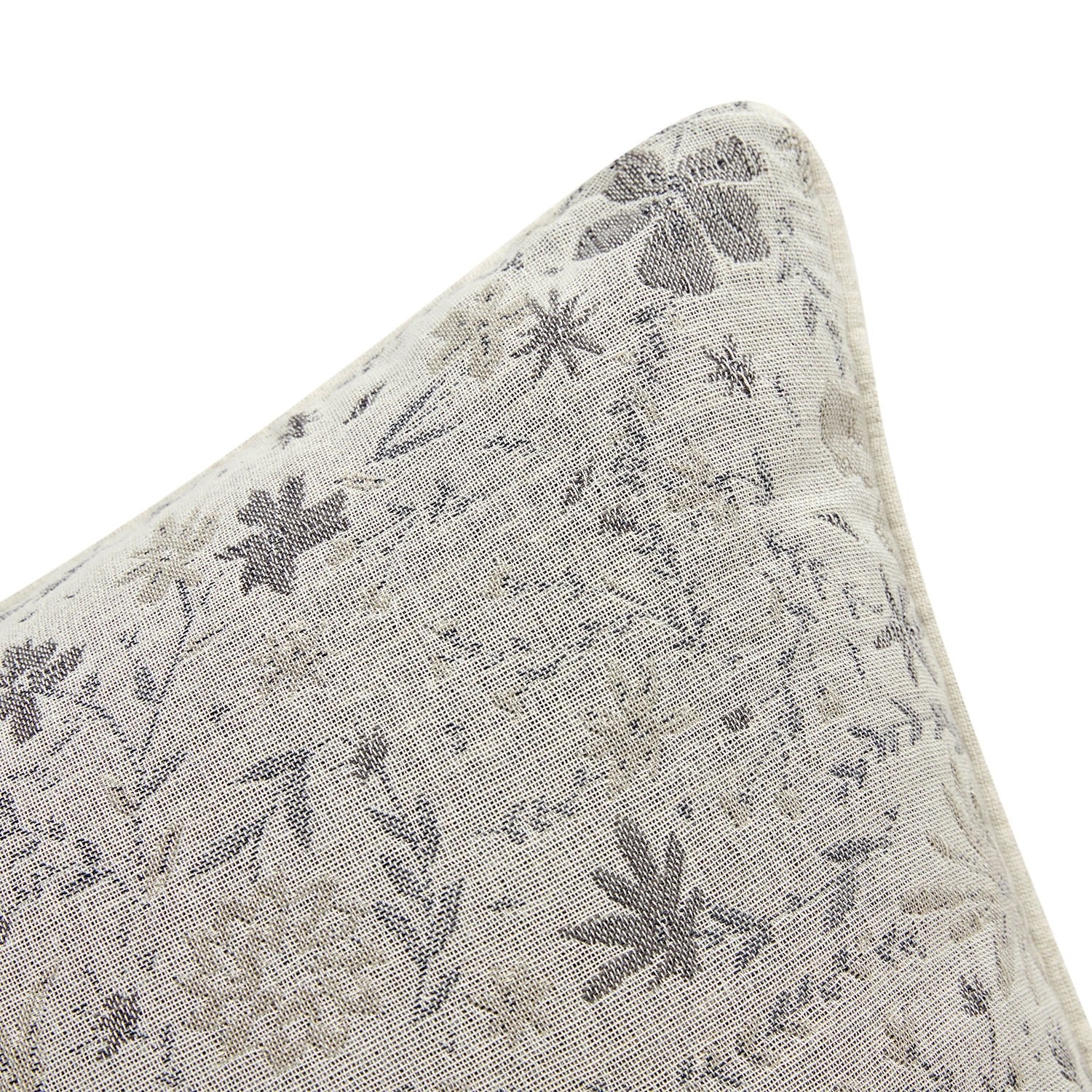 Penelope Grey Ditsy Floral Jacquard Cotton Cushion