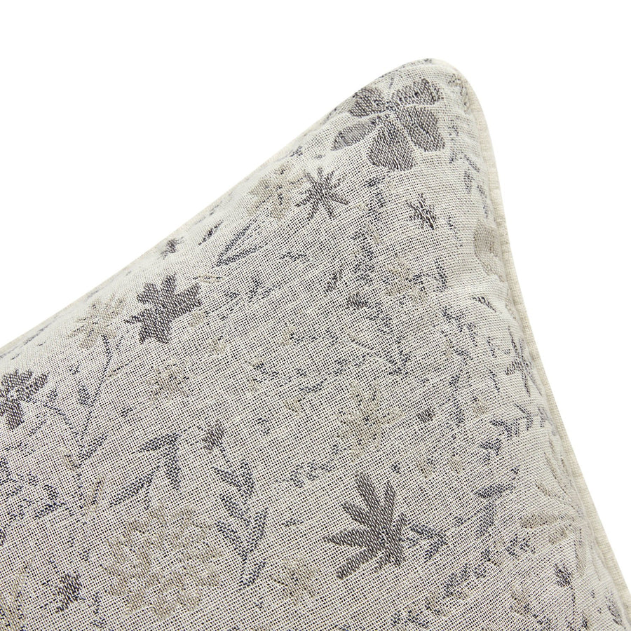 Penelope Grey Ditsy Floral Jacquard Cotton Cushion - daals