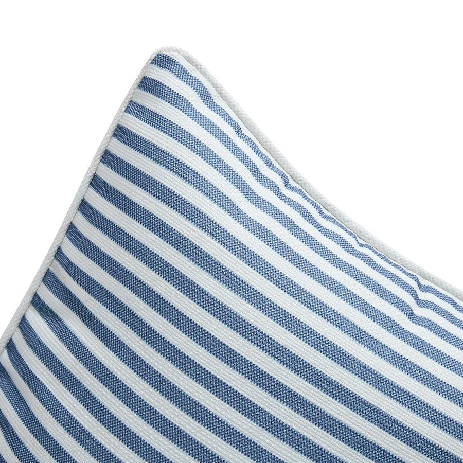 Portico Blue Stripe Indoor Outdoor Square Cushion