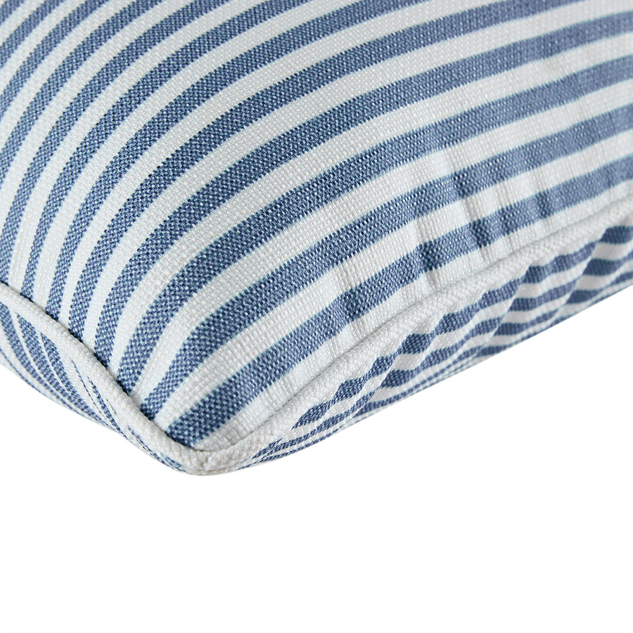 Portico Blue Stripe Indoor Outdoor Square Cushion