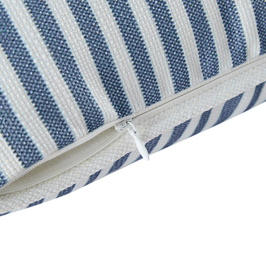 Portico Blue Stripe Indoor Outdoor Square Cushion
