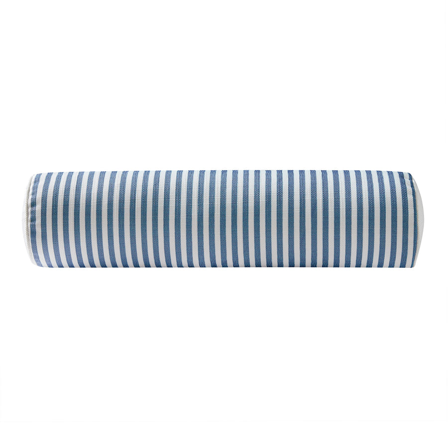 Portico Blue Stripe Indoor Outdoor Bolster Cushion
