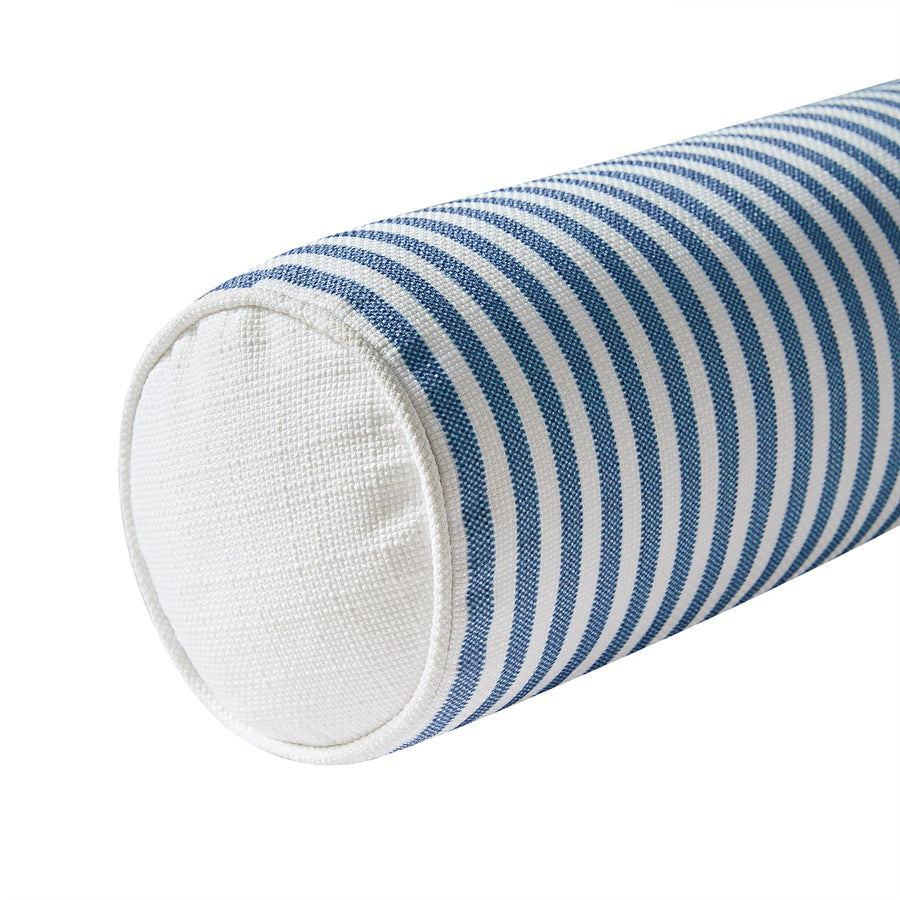 Portico Blue Stripe Indoor Outdoor Bolster Cushion