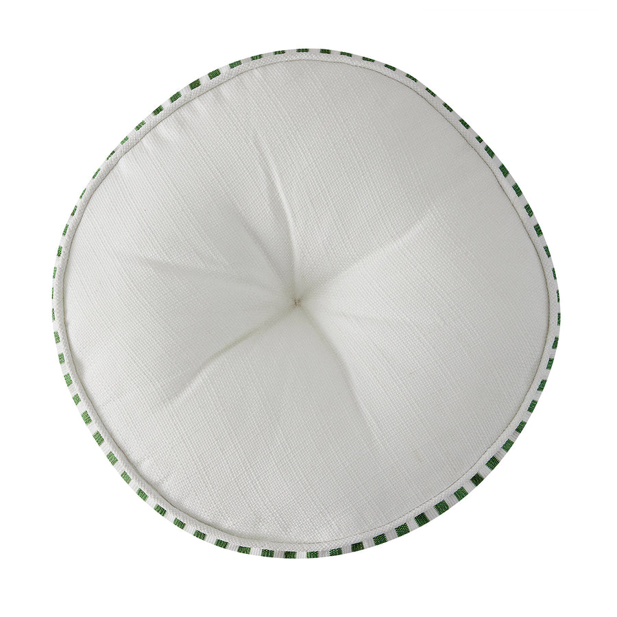 Portico Green Stripe Indoor Outdoor Round Cushion