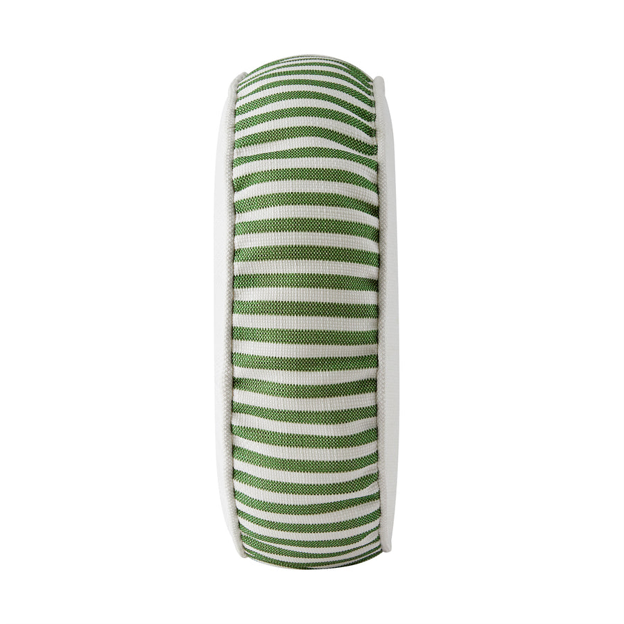 Portico Green Stripe Indoor Outdoor Round Cushion