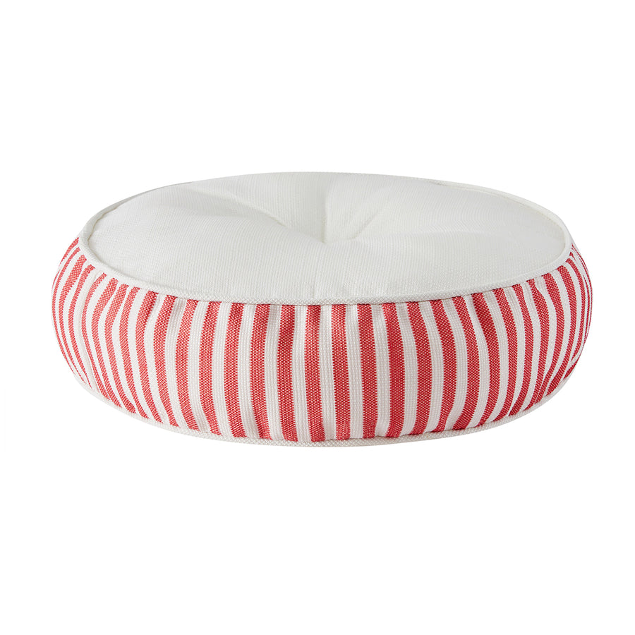 Portico Rust Stripe Indoor Outdoor Round Cushion - daals
