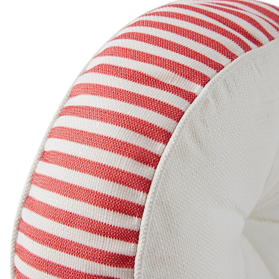 Portico Rust Stripe Indoor Outdoor Round Cushion - daals