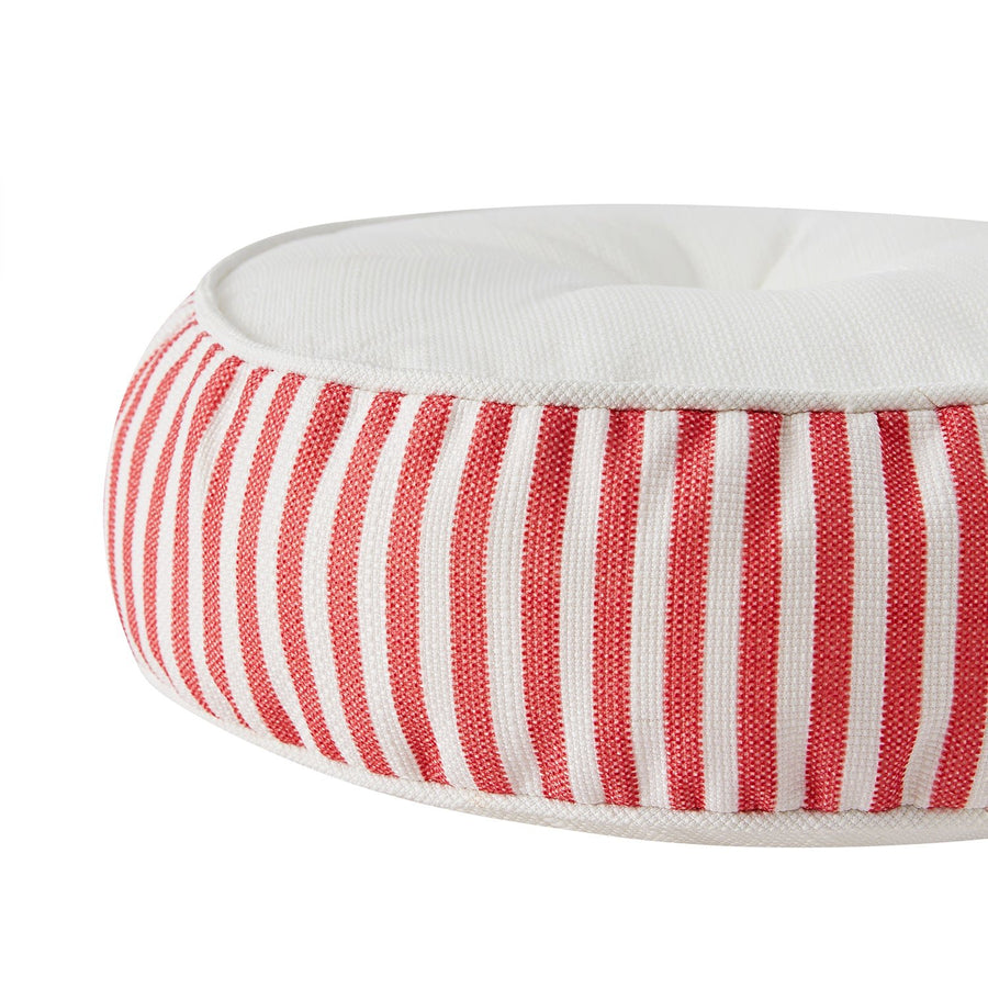 Portico Rust Stripe Indoor Outdoor Round Cushion - daals