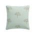Meadow Seafoam Green Sprig Embroidered Linen Blend Cushion - daals