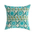 Indra Suzani Cyan Blue Crewelwork Wool Embroidered Cushion - daals