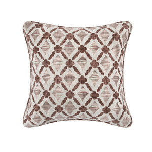 Tessera Cinnabar Red Luxury Linen Cushion