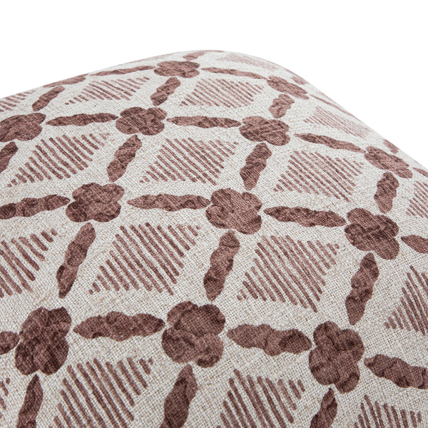 Tessera Cinnabar Red Luxury Linen Cushion - daals