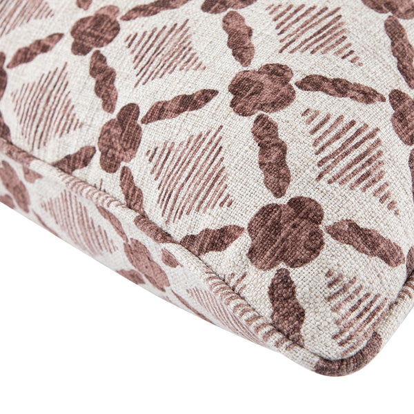Tessera Cinnabar Red Luxury Linen Cushion - daals