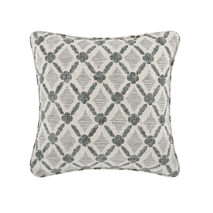 Tessera Glacier Grey Luxury Linen Cushion