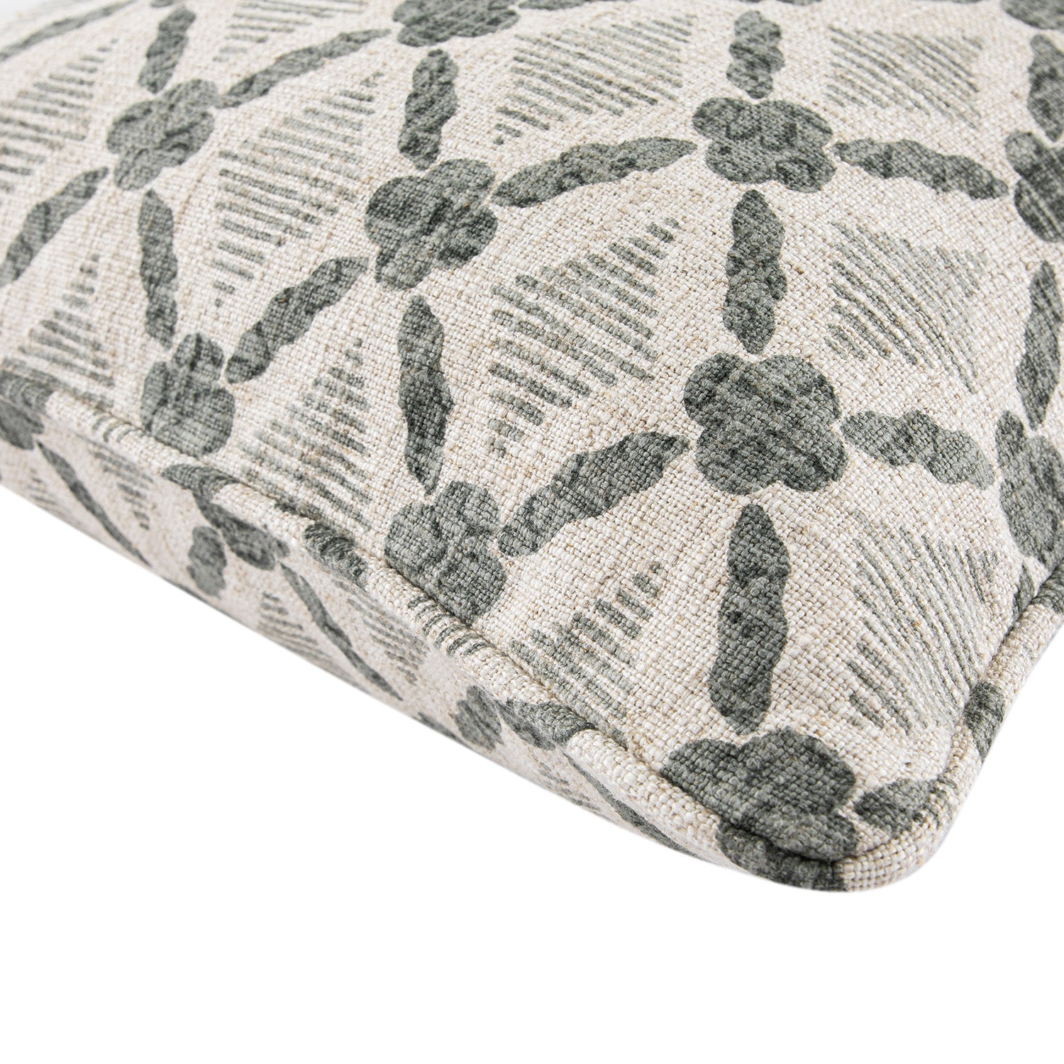 Tessera Glacier Grey Luxury Linen Cushion