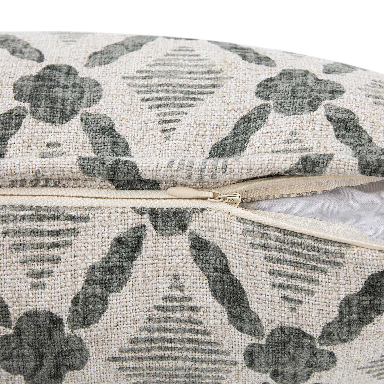 Tessera Glacier Grey Luxury Linen Cushion