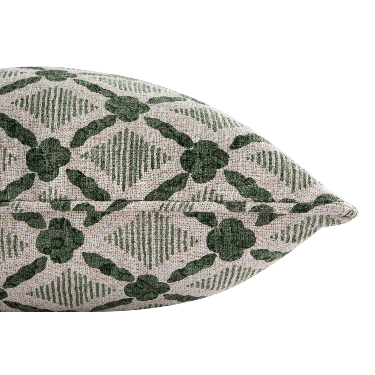 Tessera Spruce Green Luxury Linen Cushion