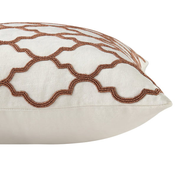 Luxe Collection Trellis Hand Beaded Cushion