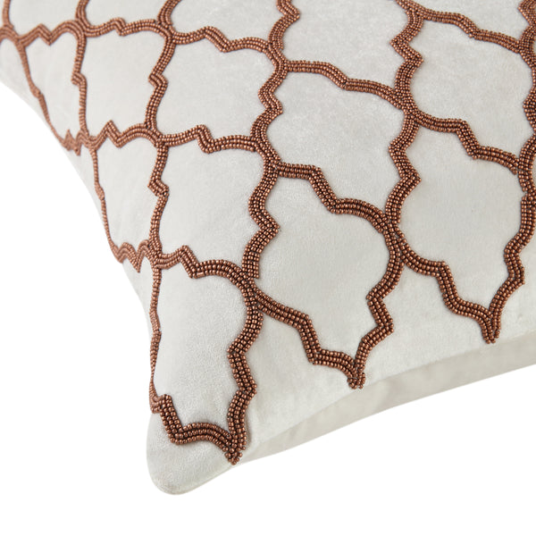 Luxe Collection Trellis Hand Beaded Cushion