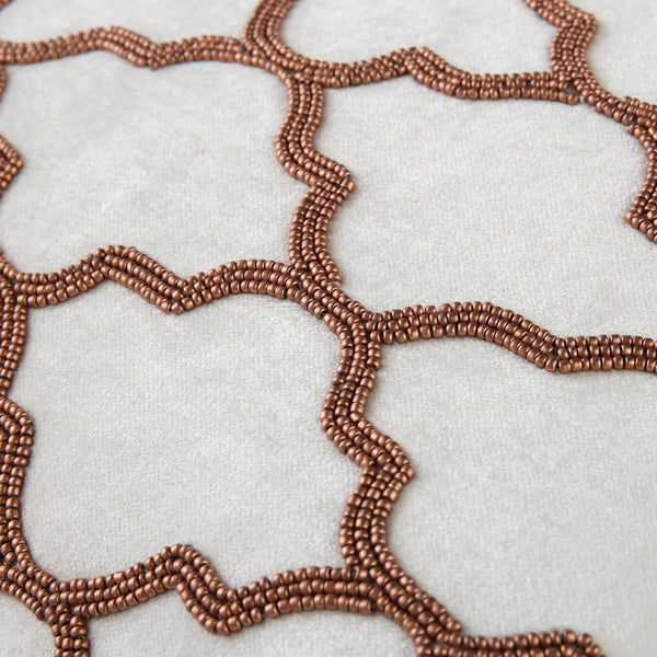 Luxe Collection Trellis Hand Beaded Cushion